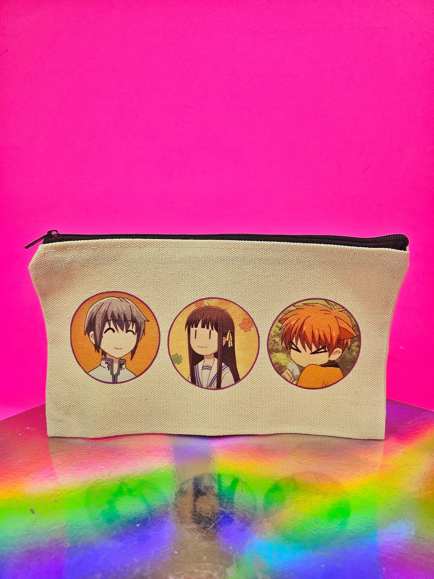 The rat, the rice ball and the cat Zipper Pouch