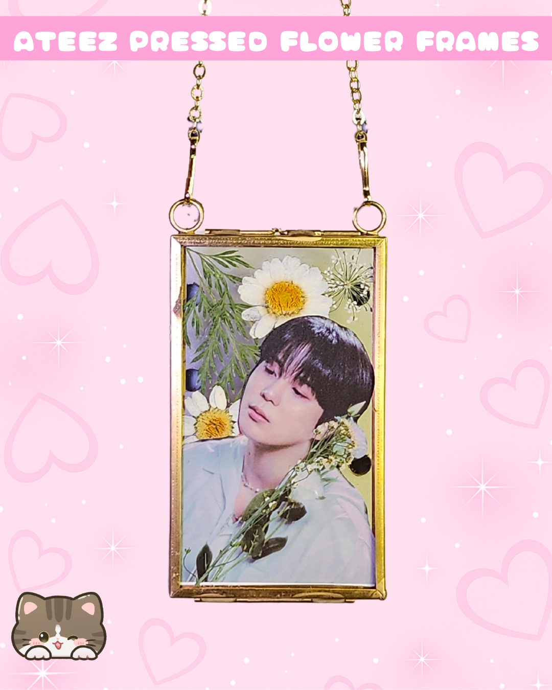 Ateez pressed flower frames
