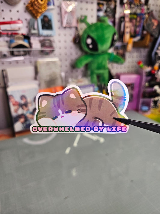 Overwhelmed by life Sticker